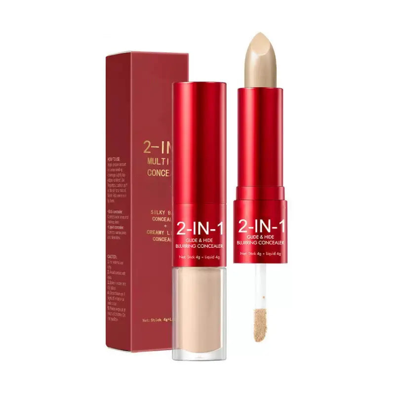 Glide & Hide Dual Concealer and Foundation 2-In-1 Stick L Lightweight Coverage, Flawless