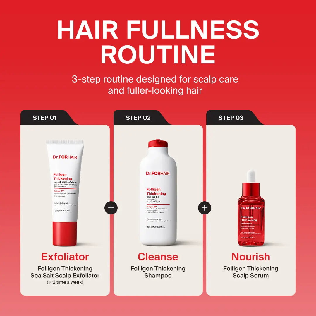 [Dr.Forhair] Folligen Thickening Scalp Serum 1.69 Oz (50Ml) | Fast-Absorbing Leave-In Formula | Density Serum for Thicker, Fuller-Looking Hair | Peptide Scalp Treatment