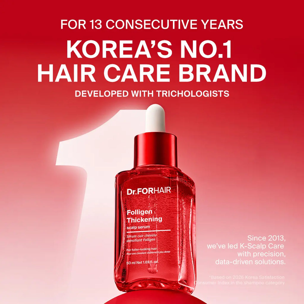 [Dr.Forhair] Folligen Thickening Scalp Serum 1.69 Oz (50Ml) | Fast-Absorbing Leave-In Formula | Density Serum for Thicker, Fuller-Looking Hair | Peptide Scalp Treatment