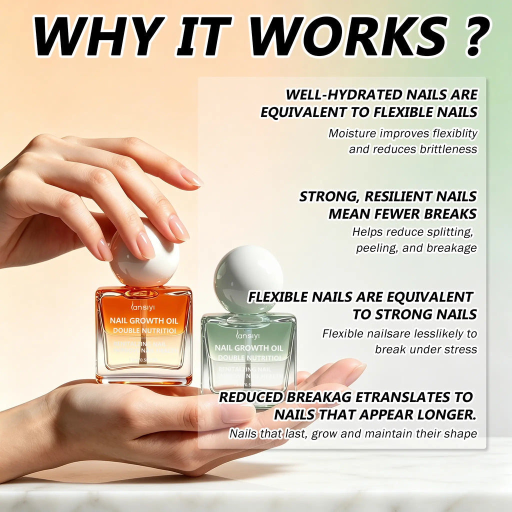 Vitamin & Keratin Nail Growth Oil - Moisturizing, Strengthening, Brightening Repair for Fragile Brittle Nails' Overall Health，Cuticle Oil, Nail Serum, Damaged Nails, Nail Nourishment, Natural Nail Oil,Nail Health