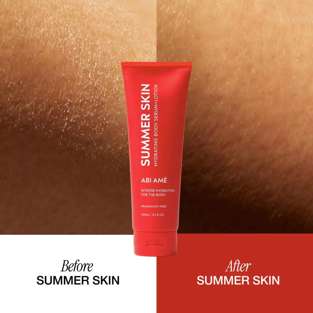 Summer Skin: Hydrating Body Serum+Lotion, No Residue Hydration, Fragrance Free Body Care for Skin Repair