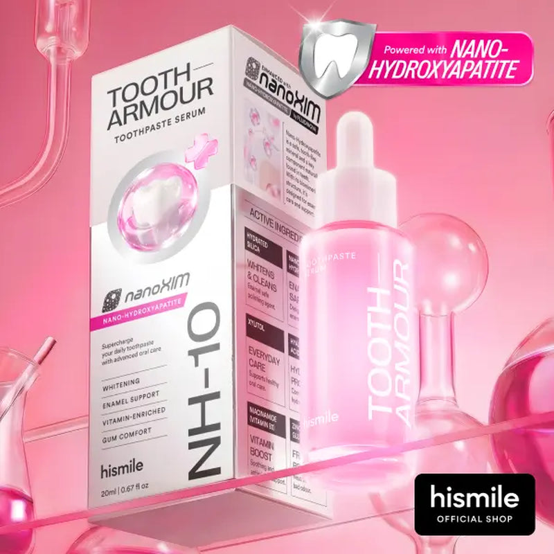 Hismile Tooth Armour Fluoride Free Toothpaste Serum, Nano Hydroxyapatite Toothpaste, Appropriate for Sensitive Teeth, Supports Tooth Enamel, Niacinamide Toothpaste, Advanced Enamel Support | 60 Ml